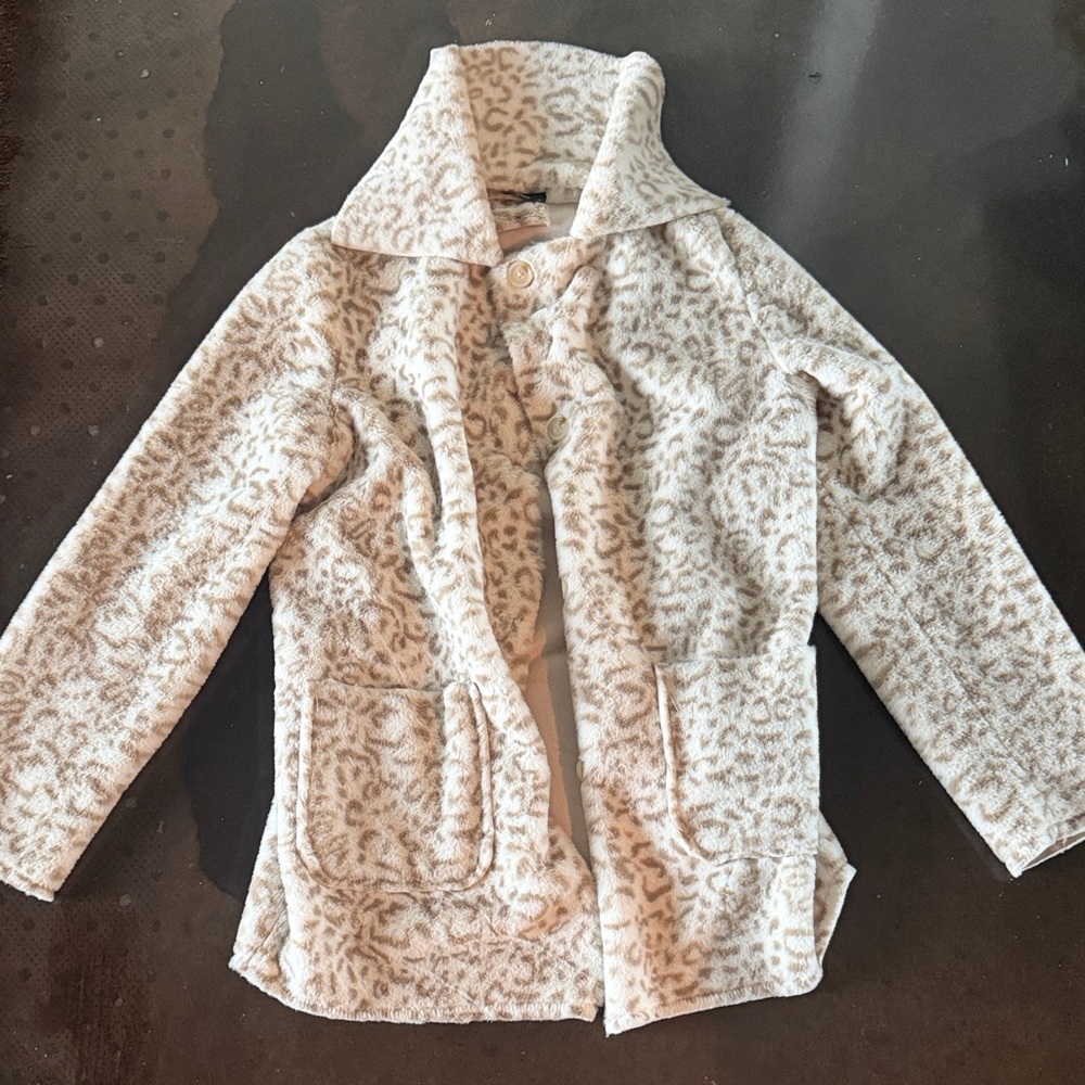 Oversized Fur Coat- Leopard Cream/Brown